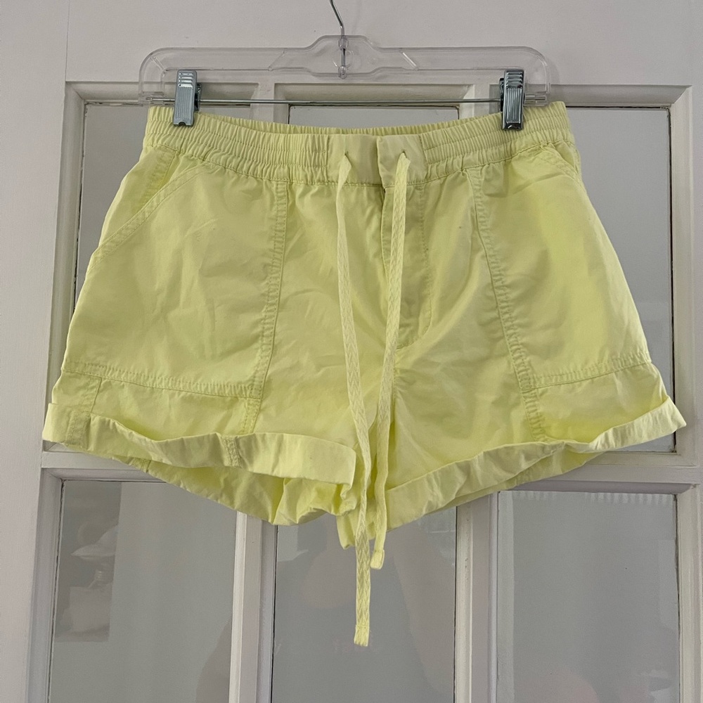 Lou & Grey Yellow Athletic Shorts Relaxed Fit